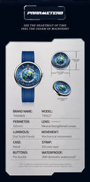 Tourbillon Earth Men's Watch Luminous 3D Mechanical Automatic Genuine Leather Waterproof High End Luxury relogios masculino