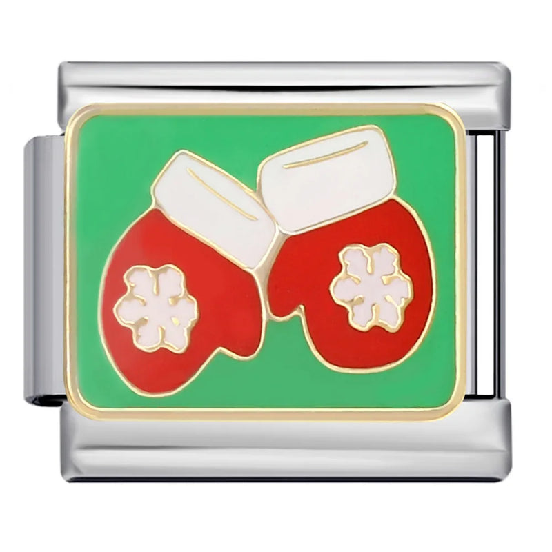 2024 New Christmas Tree gift Snowflake Snowman Old Man Italian charm module Link fit for 9mm bracelet making DIY jewelry