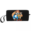 Custom Anime Asterix And Obelix Travel Cosmetic Bag for Women Cartoon Getafix Toiletry Makeup Organizer Beauty Storage Dopp Kit