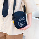 Cute Canvas Sling Bag Female Large Capacity Travel Crossbody Bag Fashion Student Shoulder Bags Messenger Bags