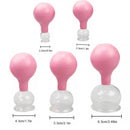 Rubber Head Glass Vacuum Cupping Cups Family Medical Vacuum Cans Suction Therapy Device Back Body Massage Health Care Tools
