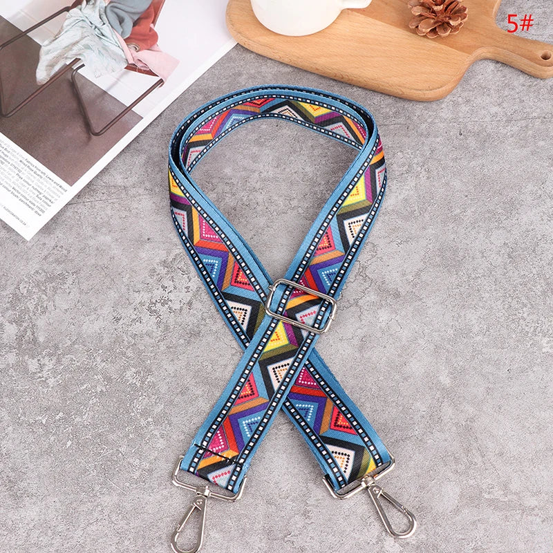 138cm Bag Handle Bag Strap For Women DIY Shoulder Rainbow Handbag Accessories Cross Body Messenger Nylon Belts Bag Straps