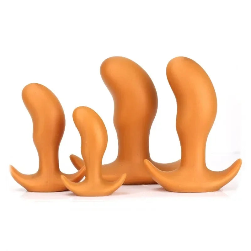 Consolador de tapón anal grande, juguete anal para mujeres y hombres, masaje de próstata, dilatador anal de silicona con forma de huevo enorme.