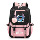 Disney Lilo Stitch Backpacks Teenager USB Charging Laptop Backpack Women Men Rucksack Travel Bag Mochila
