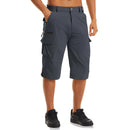 MAGCOMSEN Summer Men's Shorts Quick-drying Lightweight with 7 Pockets Waterproof 3/4 Shorts for Fishing Hiking