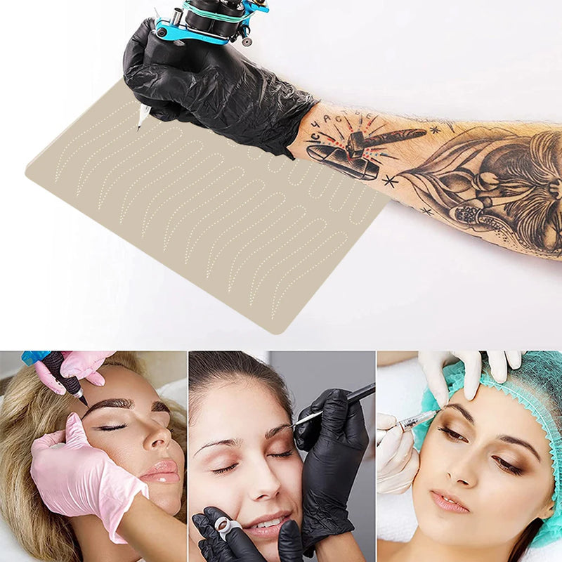 3/5/10PCS Eyebrow Tattoo Practice Skin Latex Microblading Practice Skin Tattoo Skin Practice Sheet Special Eyebrow Designs