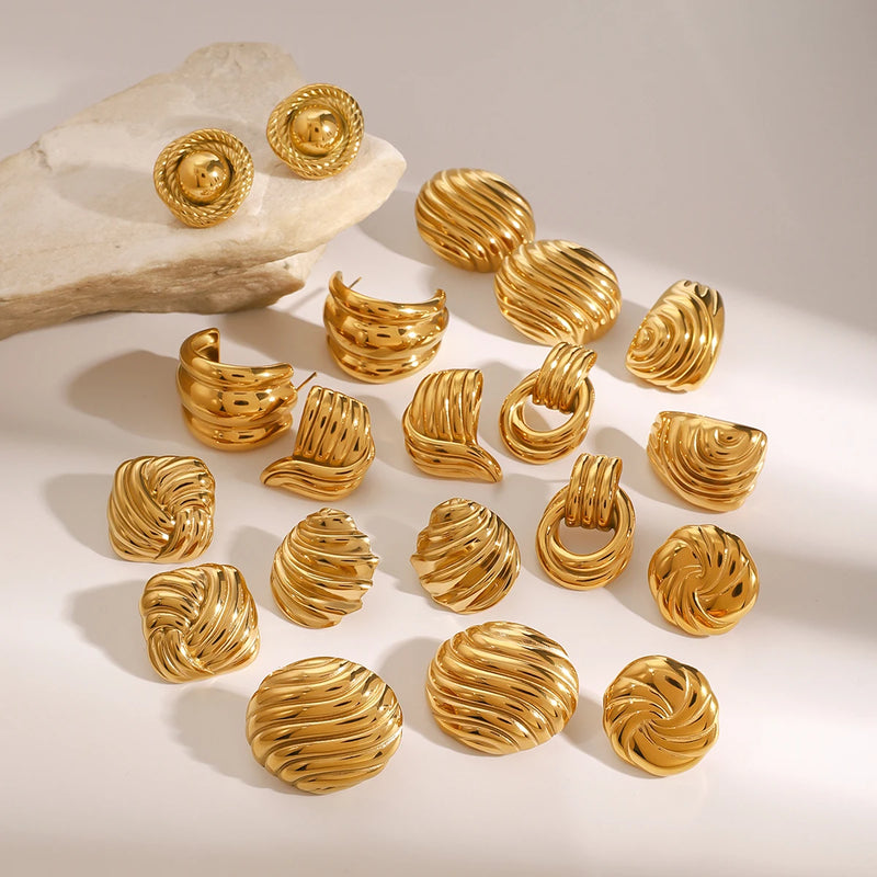 Uworld Minimalist Bold Knot Stud Earrings Thread Ear studs Everyday Statement Earrings  Minimalist Jewelry Gift For Her