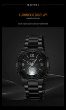 Reloj electrónico SKMEI 2310 resistente al agua para hombre, reloj de pulsera digital de acero inoxidable, reloj de lujo para hombre, reloj con movimiento, reloj para hombre