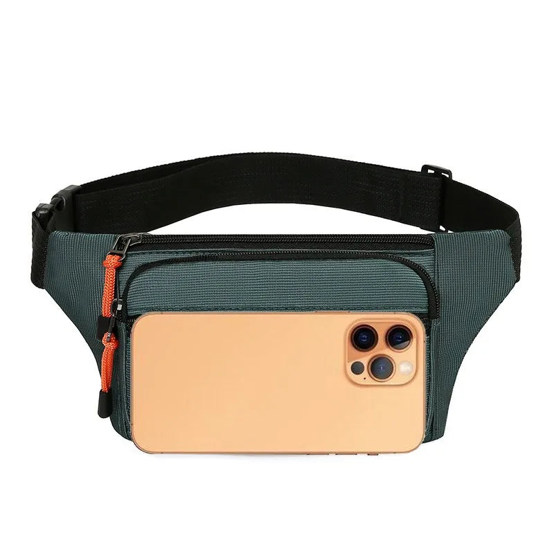 Waterproof Men Waist Bag Fanny Pack Fashion Running Chest Bag Unisex Sling Crossbody Bag Casual Hip Belt Bag Men Waist Packs
