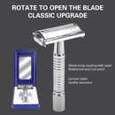 Barber Men's Traditional Double Edge Chrome Shaving Safety Razor for Male Premium Metal Manual Shavers