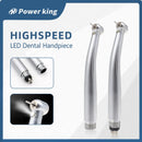 طقم مقبض الأسنان مع محمل سيراميكي وضوء LED عالي السرعة و3 رذاذ ماء مع دوار وفتحتين وربع فتحة ومولد كهربائي وزر ضغط توربيني هوائي