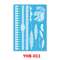 1PC Hanna Lace Tattoo Sticker White Silk Printing Waterproof Disposable Tattoo for Arm Sexy Bracelet