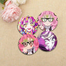 58mm Round Cartoon Brooches Kanroji Mitsuri Pins Anime Badge for Backpack Accessories Hat Decoration HD Print Handmade Gifts