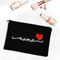 Personalized Makeup Bag Bridesmaid Maid of Honor Holiday Wedding Bachelorette Party Gifts Canvas Monogram Cosmetic Zipper Pouch