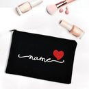 Personalized Makeup Bag Bridesmaid Maid of Honor Holiday Wedding Bachelorette Party Gifts Canvas Monogram Cosmetic Zipper Pouch