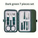 New Stainless Steel Nail Clipper Set Professional Green Grooming Tool Set Home Nail Art Set