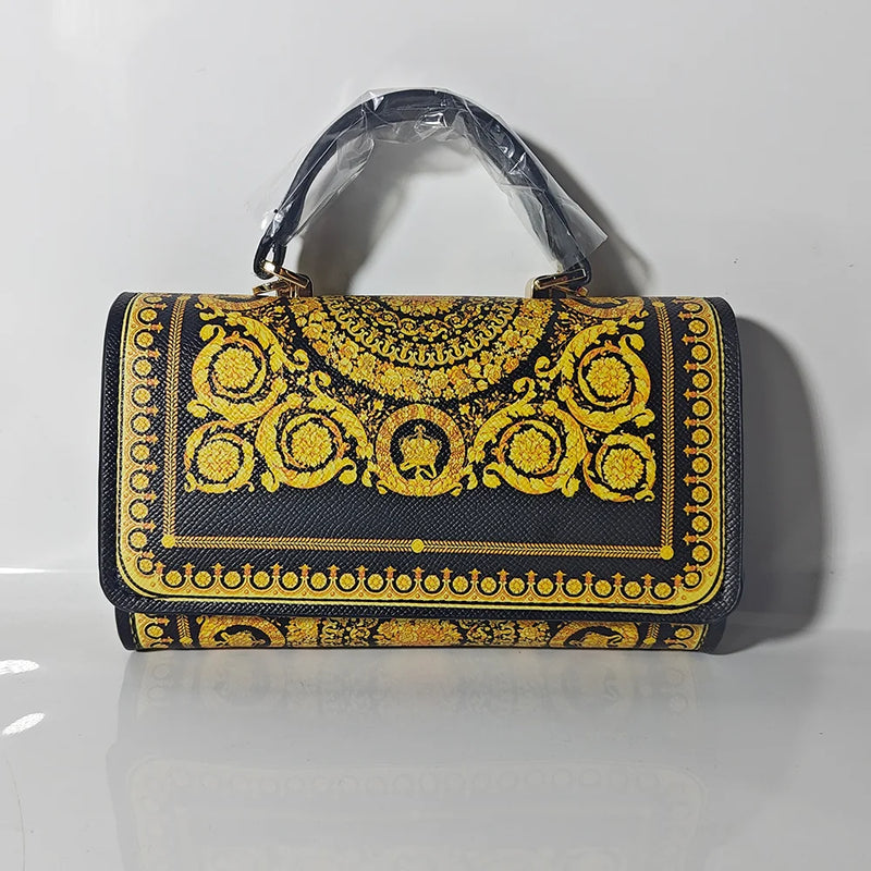 Handbag Party Bag All-match Messenger Bag Square Handbag Messenger Bag Flower Chain Mini Handbag Leopard Print Lion Tiger Party