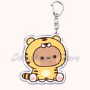 Llavero con diseño de Bubu Dudu, pareja de enamorados, oso panda, accesorios para bolso, colgante, joyería, regalos para amantes.