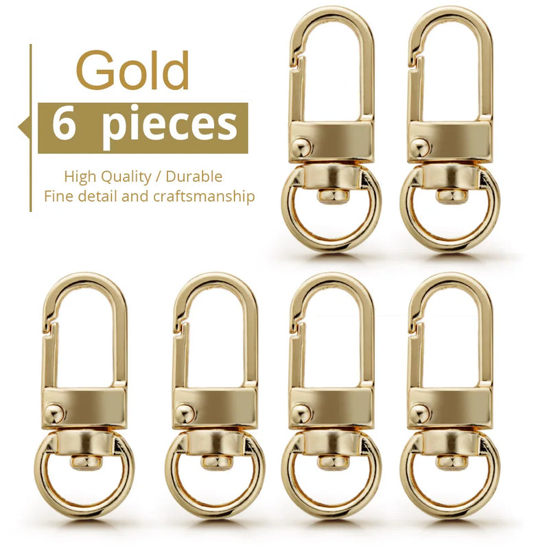 6 Pcs/Lot Keychain DIY Accessories Dog Collar Buckles Swivel Trigger Clip Connector For Bag Clasp High Quality Key Ring DIY P024