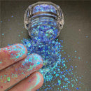 1Jar Aurora Chameleon Snowflake Ultra-Thin Iridescent Nail Sequins Holographic Opal EyeShadow Ice Glitter Nail Chameleon Flakes