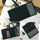 Trifold Students Wallets For Shoulder Sling Wallets Youth Men Women Short-style Hasp Card Purse Girls Boys Hasp Card Case Holder