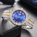 Hip Hop Iced Out Watch Men Luxury Brand Diamond Men's Watches Calendar Quartz Wristwatches Male Clock Gift for Men Drop Shipping