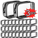 Transparent Cosmetic Bag PVC Women Zipper Clear Makeup Bags Beauty Case Travel Make Up Organizer Storage Bath Toiletry Wash Bag