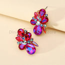 Fashion Original Geometric Bridesmaids Wedding Party Statement Jewelry Luxury Unusual Glass Stud Earrings For Women Accessories