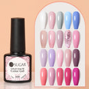 UR SUGAR - Esmalte de uñas en gel semipermanente rosa nude con purpurina, color sólido, 7,5 ml, para manicura semipermanente UV LED