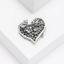 Fashion Exquisite Crystal Butterfly Love Heart Brooches For Women Rhinestone Flower Brooch Pins Couples Valentine's Day Gifts