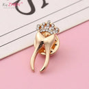 Cartoon Brooch Dentist Badge Brooch Tooth And Toothbrush Enamel Tooth Brooches For Dentist Clothes Decoration Accessories Gift