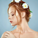 Drperfect 1 PC Earrings Stylish Safe Internally Threaded CZ Jewelry for Women and Men - Moon Heart-Shaped Bee Butterfly Designs