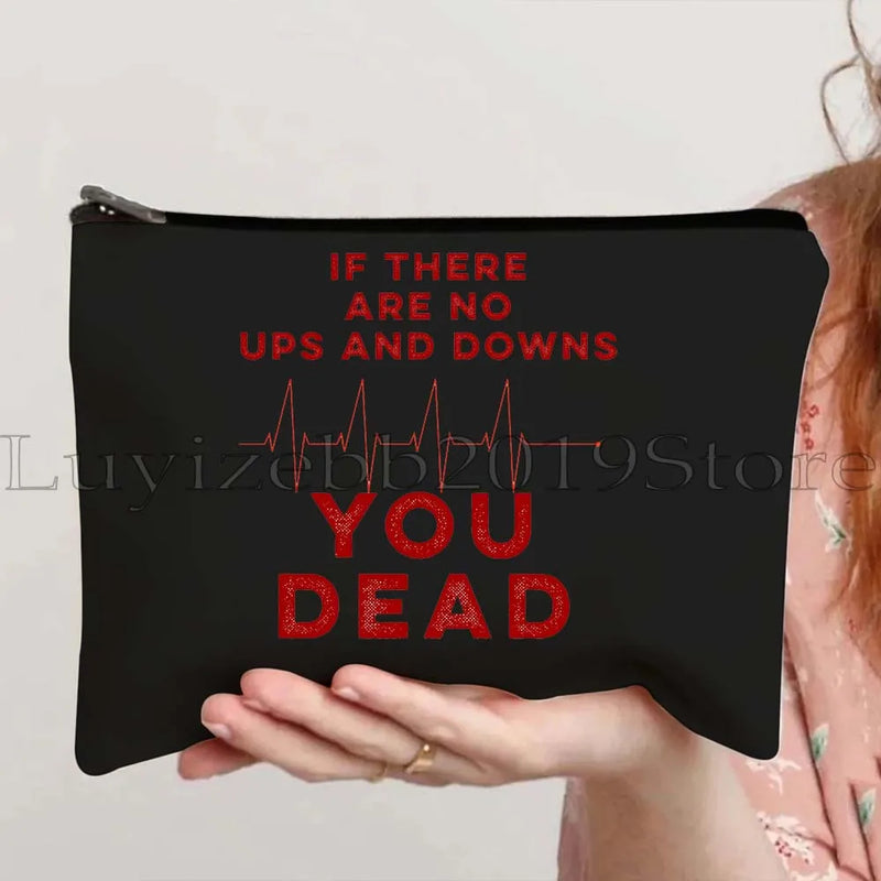 Anatomy Medical Nursing Student Nurse Doctor Flower Stethoscope Brain Canvas Cosmetic Makeup Toilet Bag Pencil Case Zipper Pouch