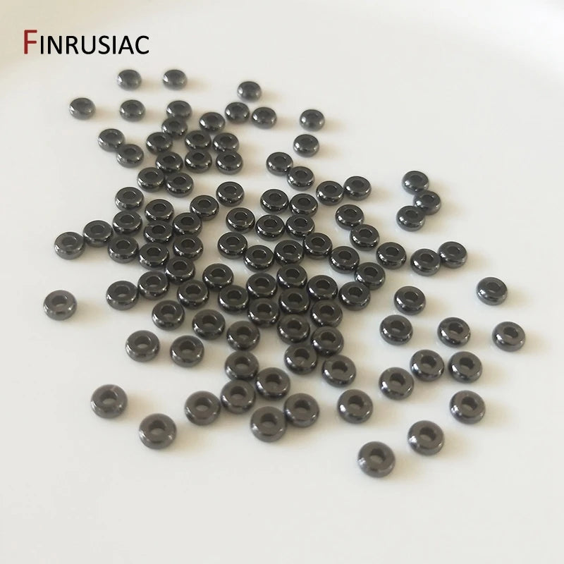 Gold Plated Brass Metal Round Flat Beads 3mm/4mm/6mm/8mm Spacer Beads For Jewellery Making DIY Accessories Wholesale