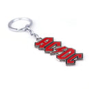 AC DC Logo Pendant Necklace Keychain Rock Band Women Men's Punk Jewelry For Fans Gift
