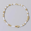 1pc Beach Vocation Themed Mixed Color Design 18K Gold Plated Copper & Bead Bracelet Cute & Luck For Festival Jewelry Gift