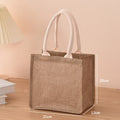 Linen bag Hand-painted cotton sacks Jute portable imitation sacks Linen bags Shopping bags Laminated bags