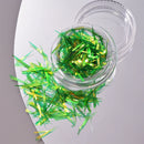 11pcs Aurora Glass Ice Cube Nail Foil Sticker 3D Glass Paper Nail Film Decals Rainbow Reflective Korean Style Nail Stickers