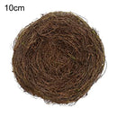 6-12cm Round Rattan Bird Nest Easter Decoration Bunny Eggs Artificial Vine Nest For Home Garden Decor Happy Easter Party Supply