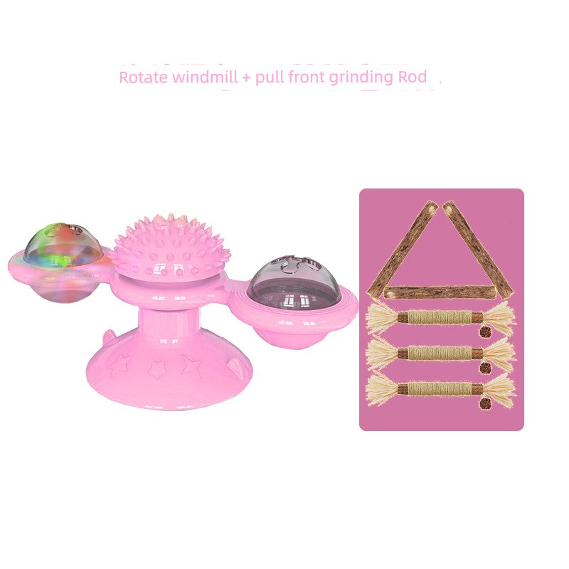 Cat Toy Self-Hi Relieving Stuffy Pet Turntable Cat Teaser Tumbler Windmill Supplies Kitty Toy Cat Toy