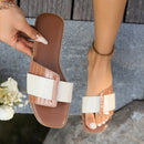 Plus Size 36-43 Shoes for Women Summer Fashion Women's Slippers Open Toe Flat Beach Outside Non-slip Sandals Women Shoes
