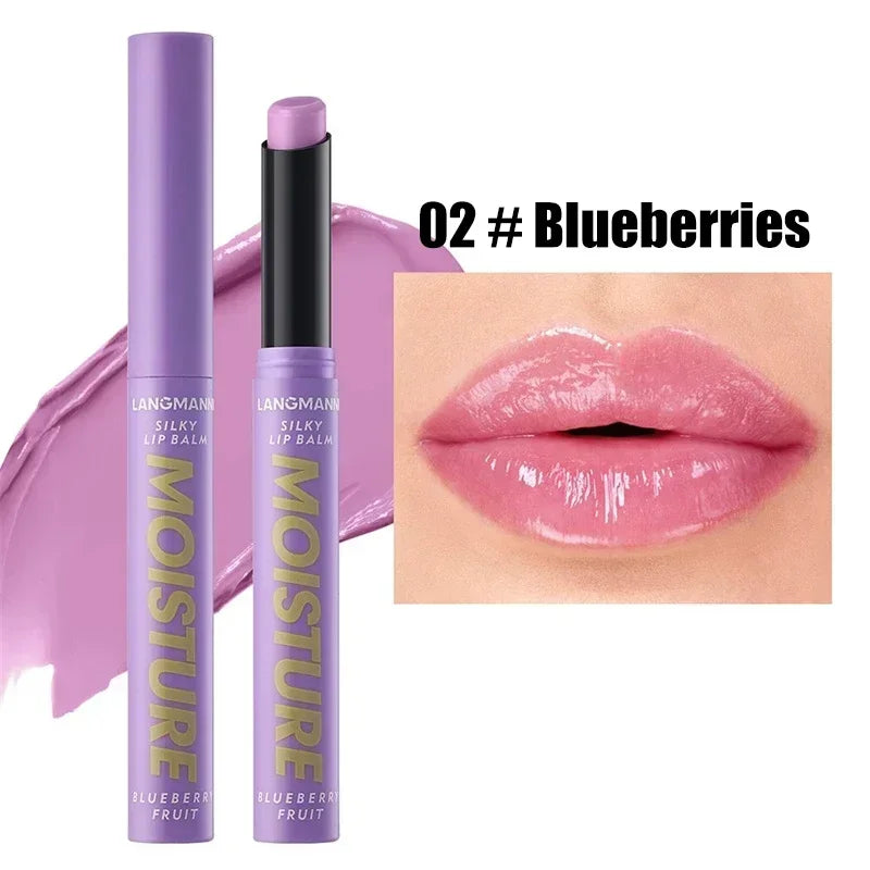 Moisturizing Fruit Lip Balm Long Lasting Nourishes Color Changing Lipstick Blueberries Strawberry Lip Gloss Reduce Lip Line