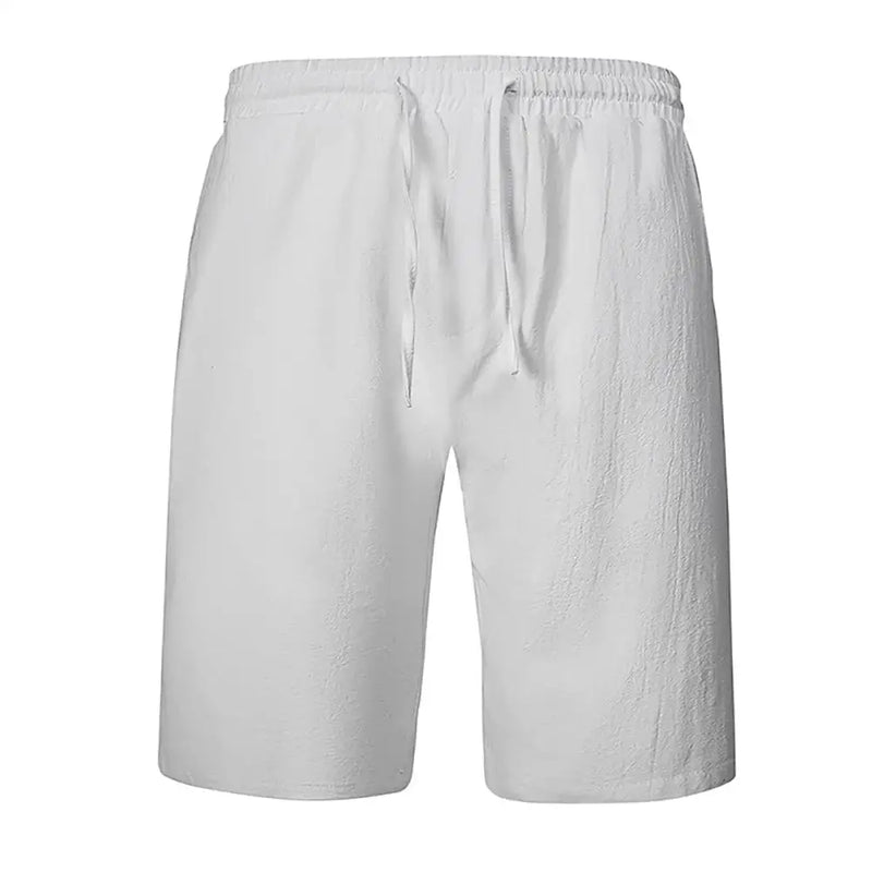 New Men's Cotton Linen Shorts Pants Male Summer Breathable Solid Color Linen Trousers Fitness Streetwear S-3XL