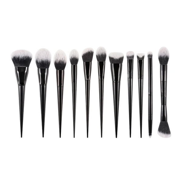 7/11pcs K Makeup brushes Powder Contour Foundation Make up brush Flame Blusher Eyeshadow Detail Eye Crease Plastic Handle synthe