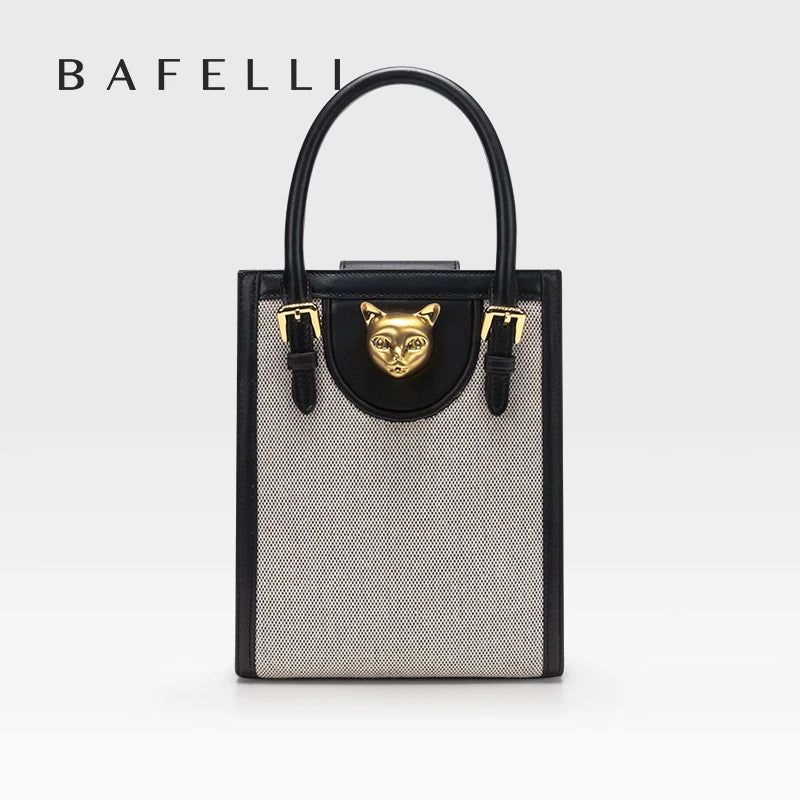 BAFELLI 2025 NEW WOMEN'S HANDBAG CAT LUXURY BRAND DESIGNER ORIGINAL STYLE TRENDING SHOULDER CASUAL BAGS MINI TOTE CROSSBODY