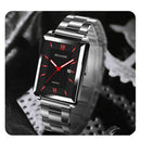 Fashion Men's Calendar Sport Casual Leather Wristwatch Luxury Business Golden Stainless Steel Quartz Watch for Man