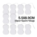20/10Pcs 5*5cm EMS Tens Electrodes for Muscle Stimulator Physiotherapy Therapy Machine Pads Slimming Massager Adhensive Gel Pad