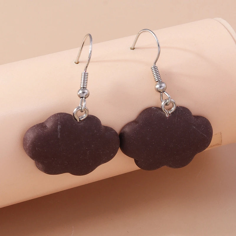 Aihua Acrylic Rain Clouds Earrings Long Tassel Rain Star Pendant Earrings Handmade Cute Cloud Earrings New In Jewelry Gifts