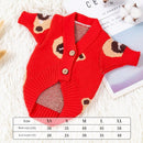 Dog Clothes Trendy Knitting Cardigan Autumn and Winter Teddy Bichon Pomeranian Schnauzer Cat Heattech Pet Sweater