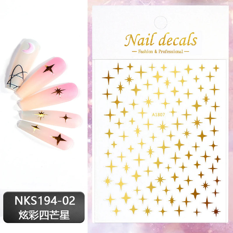 1 Pc Nail Strip Stickers Black/Gold/Rose Gold/Silver Metal Strip Tape Nail Art Adhesive DIY Foil Tips Nail Sticker Decals NK11